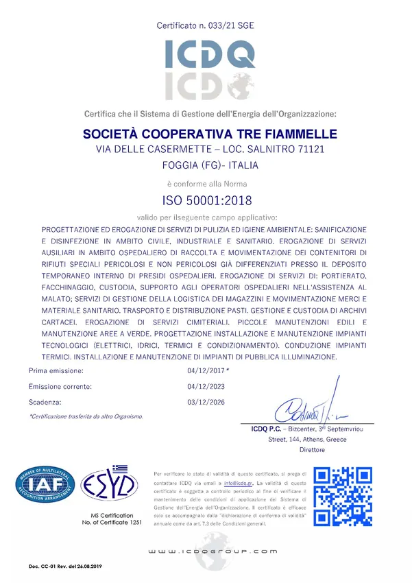 Anteprima ISO 50001
