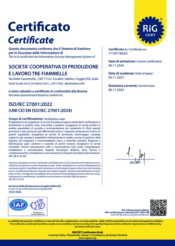 Anteprima ISO 27001
