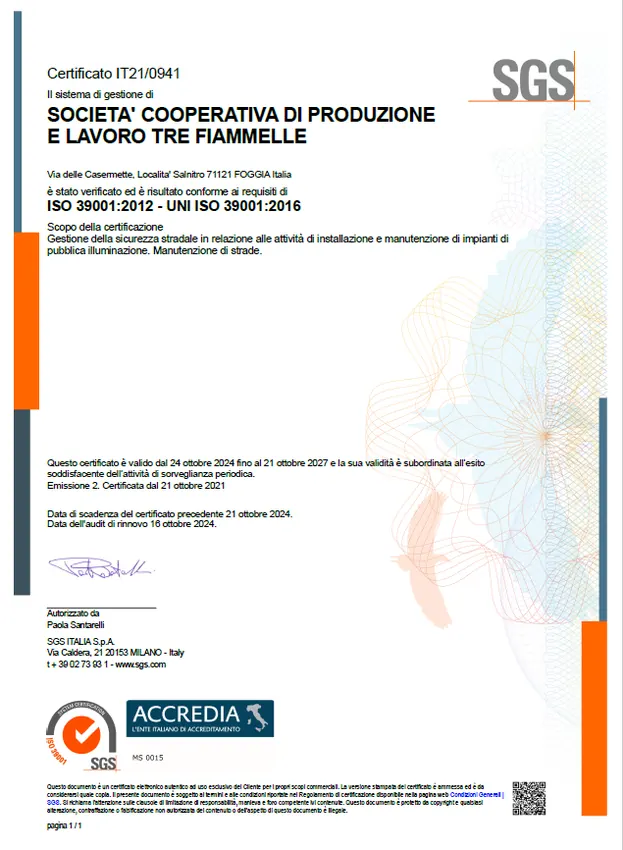 Anteprima ISO 39001