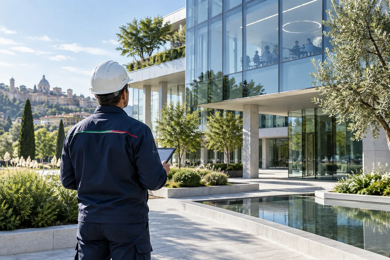 Edificio contemporaneo efficiente dal punto di vista energetico